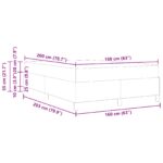 vidaXL Rám postele Iný Ružová a biela 160 x 200 cm Zamat – Obrázok 13