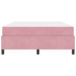 vidaXL Rám postele Iný Ružová a biela 160 x 200 cm Zamat – Obrázok 7