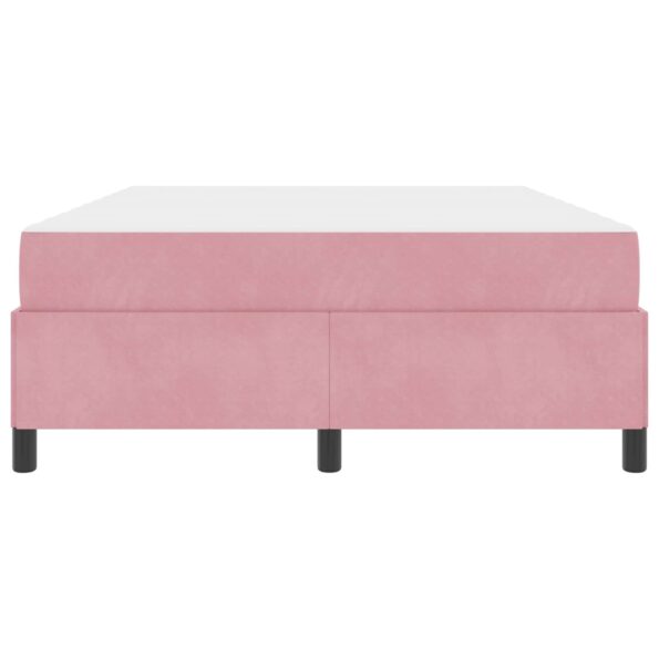 vidaXL Rám postele Iný Ružová a biela 160 x 200 cm Zamat – Obrázok 7