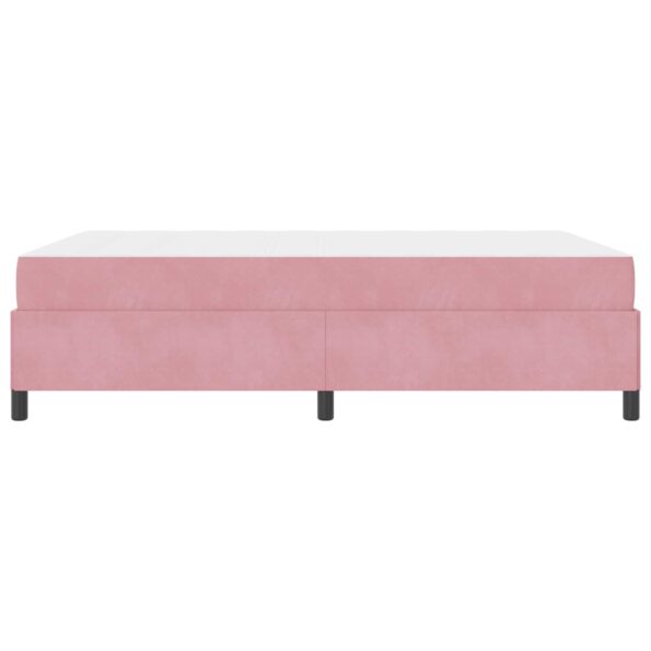 vidaXL Rám postele Iný Ružová a biela 160 x 200 cm Zamat – Obrázok 8