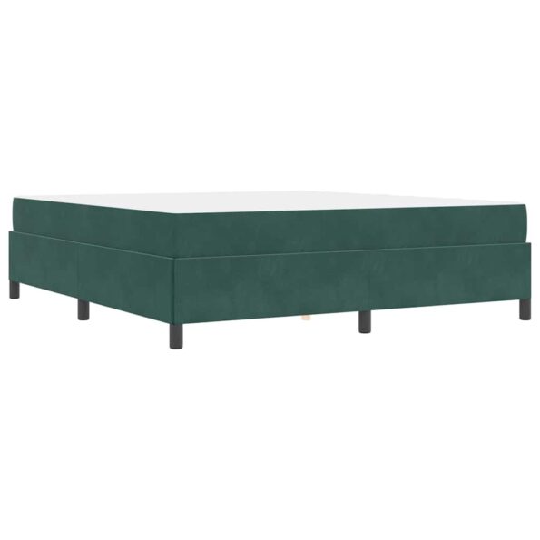 vidaXL Rám postele Iný Tmavozelená a biela 180 x 200 cm Zamat – Obrázok 6