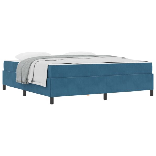 vidaXL Rám postele s matracmi Tmavomodrá 180 x 200 cm látka – Obrázok 10