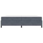 vidaXL Rám postele Iný Biely a svetlo šedý 200 x 200 cm Zamat – Obrázok 4