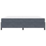 vidaXL Rám postele Iný Biely a svetlo šedý 200 x 200 cm Zamat – Obrázok 5