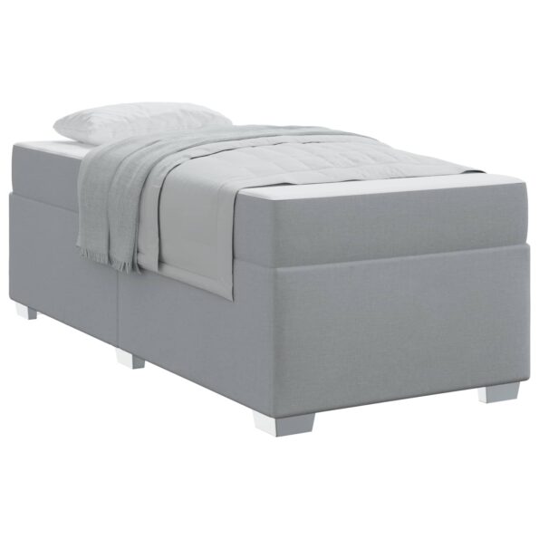 vidaXL Rám postele s matracmi Svetlosivá 90 x 200 cm látka – Obrázok 10