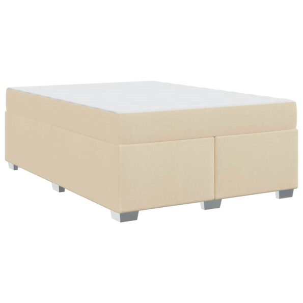 vidaXL Rám postele s matracmi Krémová 160 x 200 cm látka – Obrázok 2