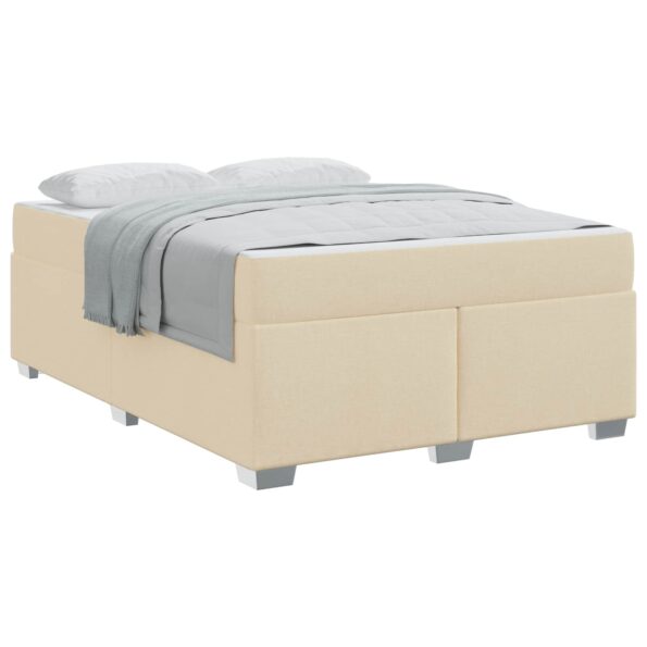 vidaXL Rám postele s matracmi Krémová 160 x 200 cm látka – Obrázok 3