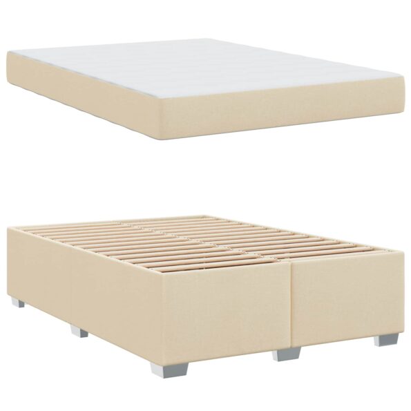 vidaXL Rám postele s matracmi Krémová 160 x 200 cm látka – Obrázok 5