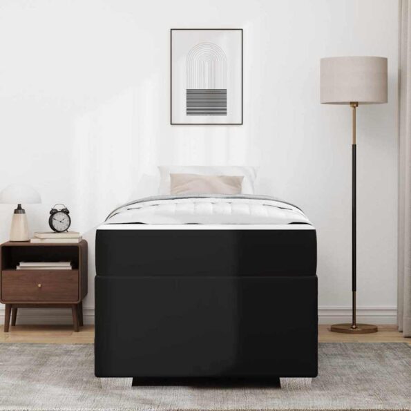 vidaXL Rám postele s matracmi Čierna 80 x 200 cm látka – Obrázok 2