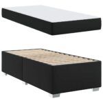 vidaXL Rám postele s matracmi Čierna 80 x 200 cm látka – Obrázok 3