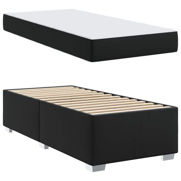 vidaXL Rám postele s matracmi Čierna 80 x 200 cm látka – Obrázok 3
