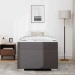vidaXL Rám postele Iný Sivá 80 x 200 cm Umelá koža – Obrázok 2