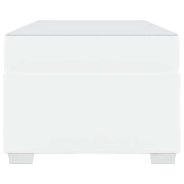 vidaXL Rám postele Iný Biela 90 x 190 cm Umelá koža – Obrázok 4