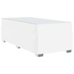 vidaXL Rám postele Iný Biela 90 x 190 cm Umelá koža – Obrázok 6