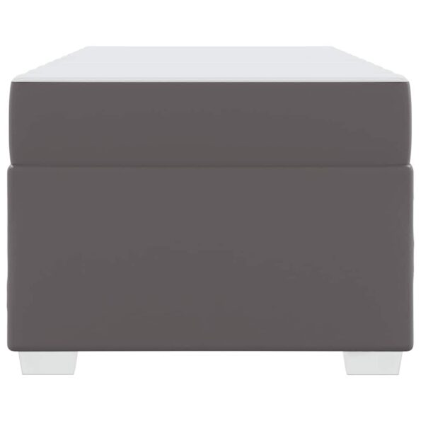 vidaXL Rám postele Iný Sivá 90 x 190 cm Umelá koža – Obrázok 4