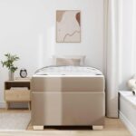 vidaXL Rám postele s matracmi Kapučínová 90 x 200 cm látka – Obrázok 4