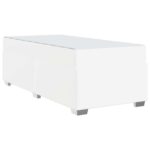 vidaXL Rám postele Iný Biela 100 x 200 cm Umelá koža – Obrázok 8