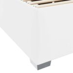 vidaXL Rám postele Iný Biela 120 x 190 cm Umelá koža – Obrázok 9