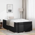 vidaXL Rám postele Iný Čierna 120 x 200 cm Umelá koža