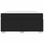 vidaXL Rám postele Iný Čierna 140 x 200 cm Umelá koža – Obrázok 4