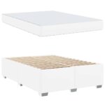 vidaXL Rám postele Iný Biela 140 x 200 cm Umelá koža – Obrázok 3