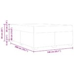 vidaXL Rám postele Iný Sivá 140 x 200 cm Umelá koža – Obrázok 9