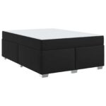 vidaXL Rám postele s matracmi Čierna 160 x 200 cm látka – Obrázok 2