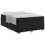 vidaXL Rám postele s matracmi Čierna 160 x 200 cm látka – Obrázok 3