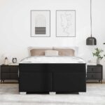 vidaXL Rám postele s matracmi Čierna 160 x 200 cm látka – Obrázok 4