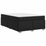 vidaXL Rám postele s matracmi Čierna 160 x 200 cm látka – Obrázok 8