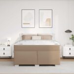 vidaXL Rám postele s matracmi Kapučínová 160 x 200 cm látka – Obrázok 2