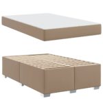vidaXL Rám postele s matracmi Kapučínová 160 x 200 cm látka – Obrázok 3
