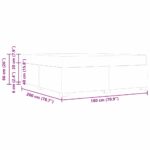 vidaXL Rám postele Iný Sivá 180 x 200 cm Umelá koža – Obrázok 9