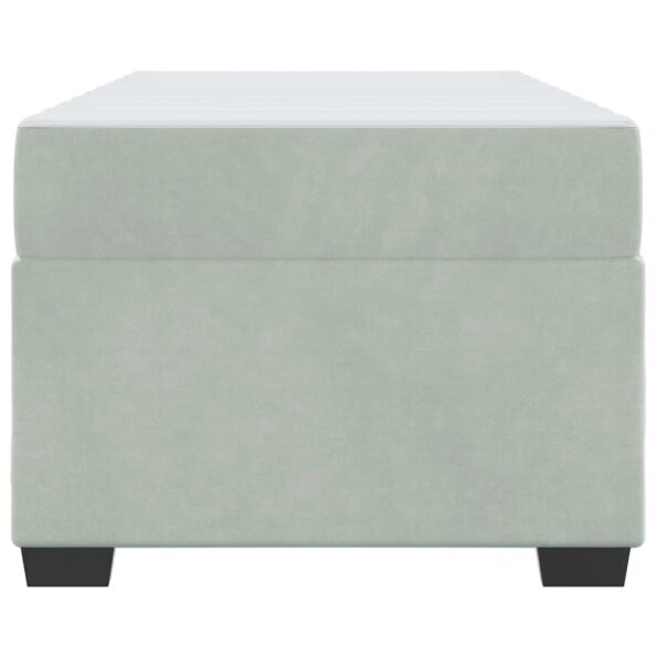 vidaXL Rám postele s matracom Iný Svetlosivá 80 x 200 cm Zamat – Obrázok 4