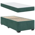 vidaXL Rám postele s matracmi Tmavozelená 80 x 200 cm látka – Obrázok 3