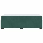 vidaXL Rám postele s matracmi Tmavozelená 80 x 200 cm látka – Obrázok 5