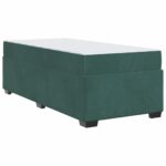 vidaXL Rám postele s matracmi Tmavozelená 80 x 200 cm látka – Obrázok 6