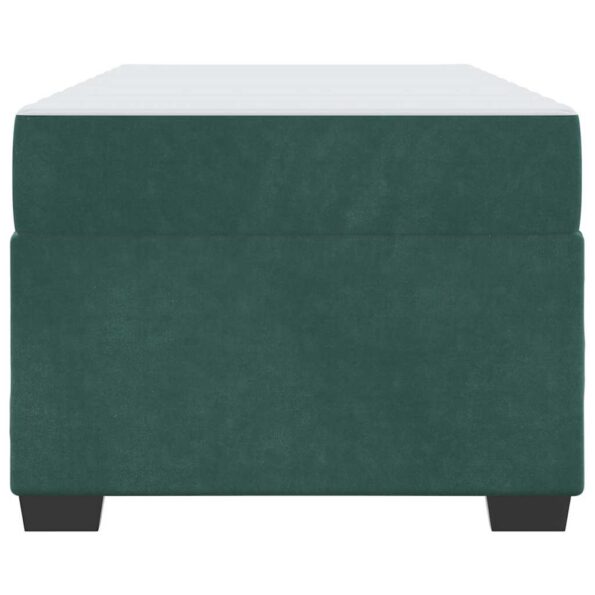 vidaXL Rám postele s matracom Iný Tmavozelená 90 x 200 cm Zamat – Obrázok 4