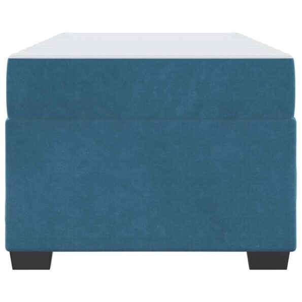 vidaXL Rám postele s matracom Iný Tmavo modrá 90 x 200 cm Zamat – Obrázok 4