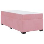vidaXL Rám postele s matracmi Ružová 90 x 200 cm látka – Obrázok 6