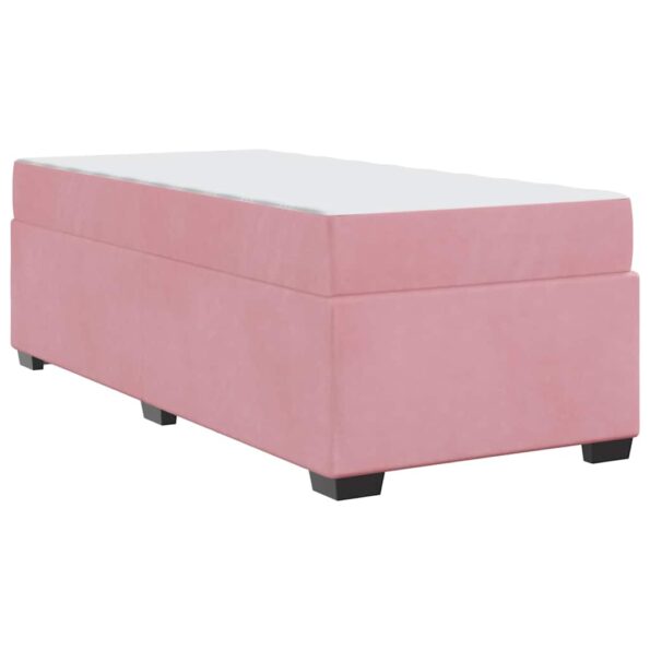 vidaXL Rám postele s matracmi Ružová 90 x 200 cm látka – Obrázok 6