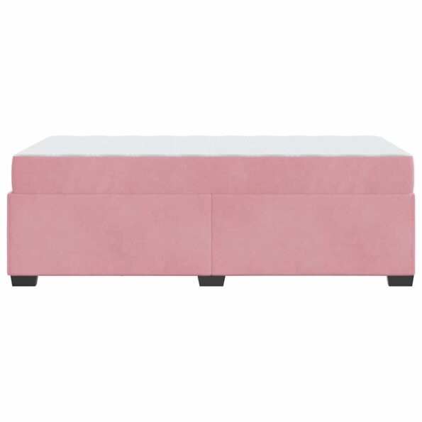 vidaXL Rám postele Iný Ružová 100 x 200 cm Zamat – Obrázok 5