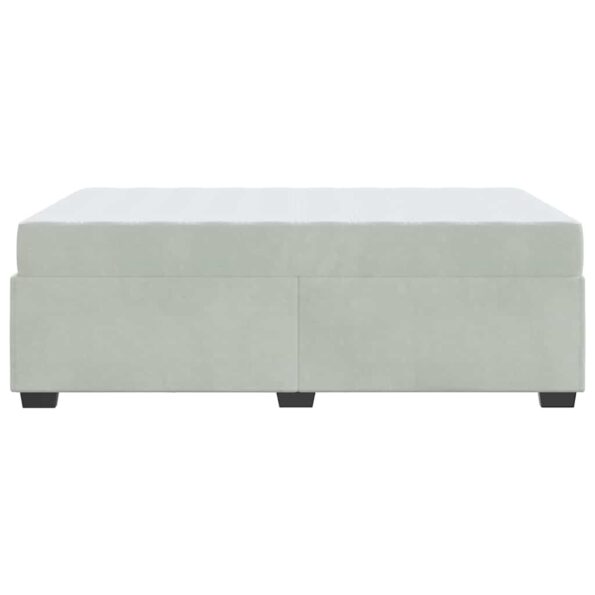 vidaXL Rám postele s matracom Iný Svetlosivá 120 x 200 cm Zamat – Obrázok 5