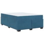 vidaXL Rám postele s matracmi Tmavomodrá 140 x 200 cm látka – Obrázok 6