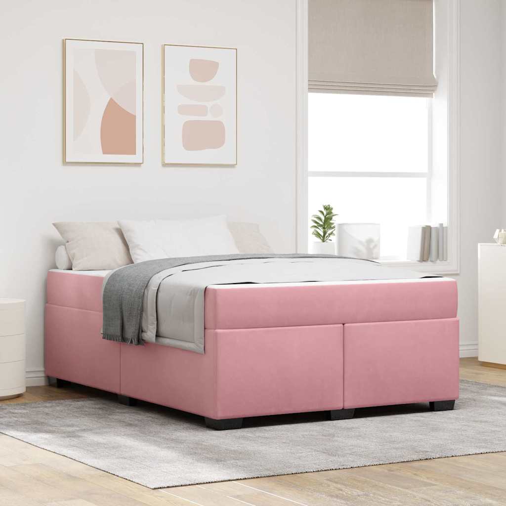3399301_1.jpg vidaXL Rám postele s matracmi Ružová 160 x 200 cm látka – Obrázok 1