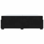 vidaXL Rám postele s matracmi Čierna 200 x 200 cm Zamat – Obrázok 4