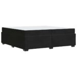 vidaXL Rám postele s matracmi Čierna 200 x 200 cm Zamat – Obrázok 6