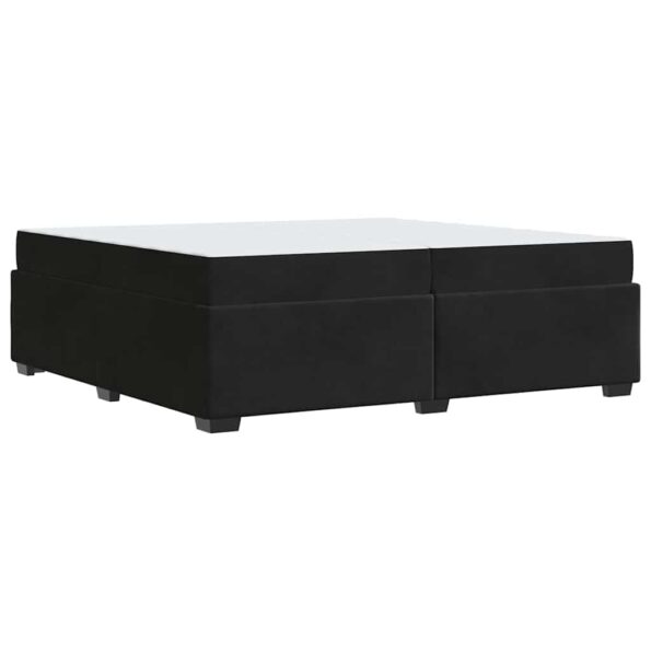 vidaXL Rám postele s matracmi Čierna 200 x 200 cm Zamat – Obrázok 6