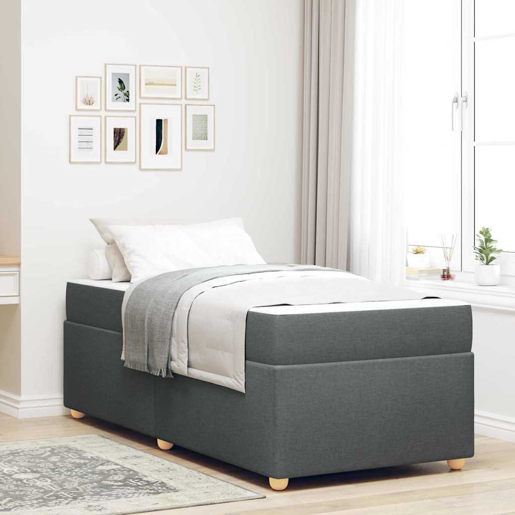 3399315_1.jpg vidaXL Rám postele s matracmi Tmavo šedá 80 x 200 cm látka – Obrázok 1