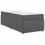 vidaXL Rám postele s matracmi Tmavo šedá 80 x 200 cm látka – Obrázok 6